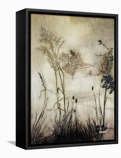 The Fairies are Exquisite Dancers, Illustration in 'Peter Pan in Kensington Gardens' by J.M Barrie-Arthur Rackham-Framed Stretched Canvas