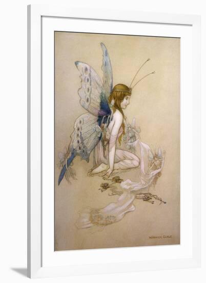 The Fairies Came Flying in at the Window and Brought Her Such a Pretty Pair of Wings-Warwick Goble-Framed Photographic Print