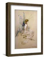 The Fairies Came Flying in at the Window and Brought Her Such a Pretty Pair of Wings-Warwick Goble-Framed Photographic Print