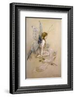 The Fairies Came Flying in at the Window and Brought Her Such a Pretty Pair of Wings-Warwick Goble-Framed Photographic Print