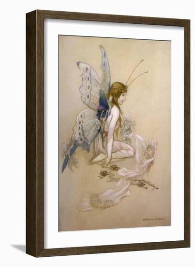 The Fairies Came Flying in at the Window and Brought Her Such a Pretty Pair of Wings-Warwick Goble-Framed Photographic Print