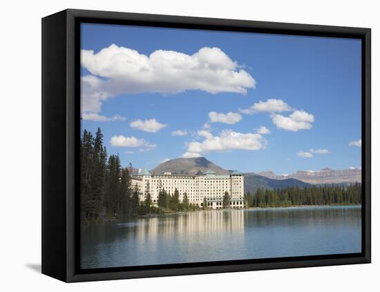 The Fairmont Chateau Lake Louise Hotel, Lake Louise, Banff National Park, UNESCO World Heritage Sit-Martin Child-Framed Stretched Canvas