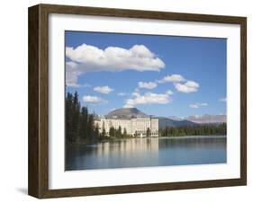 The Fairmont Chateau Lake Louise Hotel, Lake Louise, Banff National Park, UNESCO World Heritage Sit-Martin Child-Framed Photographic Print