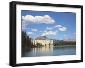 The Fairmont Chateau Lake Louise Hotel, Lake Louise, Banff National Park, UNESCO World Heritage Sit-Martin Child-Framed Photographic Print