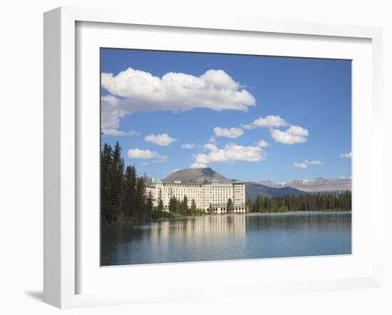 The Fairmont Chateau Lake Louise Hotel, Lake Louise, Banff National Park, UNESCO World Heritage Sit-Martin Child-Framed Photographic Print