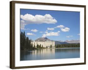 The Fairmont Chateau Lake Louise Hotel, Lake Louise, Banff National Park, UNESCO World Heritage Sit-Martin Child-Framed Photographic Print