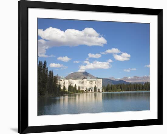 The Fairmont Chateau Lake Louise Hotel, Lake Louise, Banff National Park, UNESCO World Heritage Sit-Martin Child-Framed Photographic Print