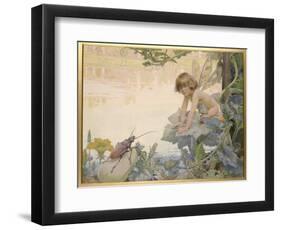 The Fairy and the Beetle, 1922-Arthur Herbert Buckland-Framed Giclee Print