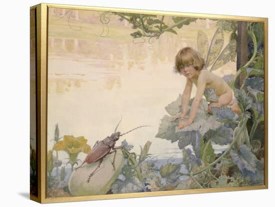 The Fairy and the Beetle, 1922-Arthur Herbert Buckland-Stretched Canvas