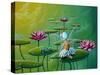 The Fairy And The Frog-Cindy Thornton-Stretched Canvas