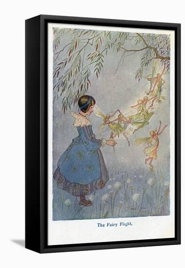 The Fairy Flight-Hilda T. Miller-Framed Stretched Canvas
