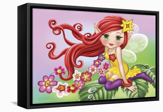 The Fairy on a Sheet-Olga And Alexey Drozdov-Framed Stretched Canvas