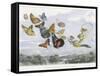 The Fairy Queen Takes an Airy Drive in a Light Carriage-Richard Doyle-Framed Stretched Canvas