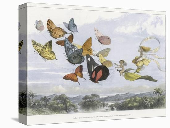 The Fairy Queen Takes an Airy Drive in a Light Carriage-Richard Doyle-Stretched Canvas
