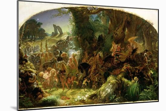 The Fairy Raid: Carrying Off a Changeling - Midsummer Eve, 1867-Sir Joseph Noel Paton-Mounted Giclee Print