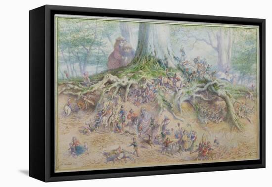 The Fairy Tree (W/C)-Richard Doyle-Framed Stretched Canvas