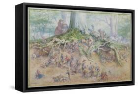 The Fairy Tree (W/C)-Richard Doyle-Framed Stretched Canvas