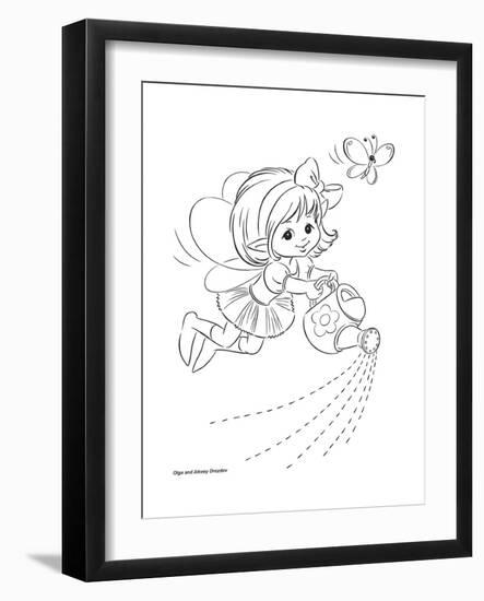 The Fairy with a watering can-Olga And Alexey Drozdov-Framed Giclee Print