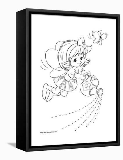 The Fairy with a watering can-Olga And Alexey Drozdov-Framed Stretched Canvas