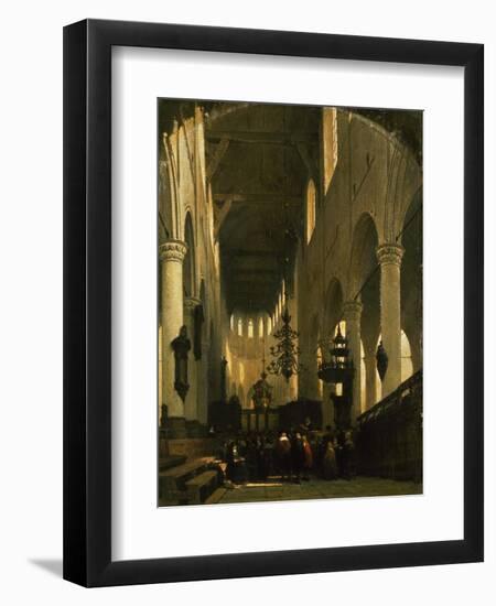 The Faithful in St Peter's Church in Leiden-Johannes Bosboom-Framed Giclee Print