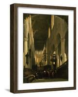 The Faithful in St Peter's Church in Leiden-Johannes Bosboom-Framed Giclee Print
