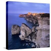 The Falaise and Haute Ville at Dawn, Bonifacio, South Corsica, Corsica, France, Mediterranean, Euro-Stuart Black-Stretched Canvas