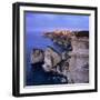 The Falaise and Haute Ville at Dawn, Bonifacio, South Corsica, Corsica, France, Mediterranean, Euro-Stuart Black-Framed Photographic Print
