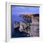 The Falaise and Haute Ville at Dawn, Bonifacio, South Corsica, Corsica, France, Mediterranean, Euro-Stuart Black-Framed Photographic Print