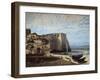 The Falaises D'Etretat Apres L'Orage-Gustave Courbet-Framed Giclee Print