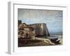 The Falaises D'Etretat Apres L'Orage-Gustave Courbet-Framed Giclee Print