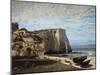 The Falaises D'Etretat Apres L'Orage-Gustave Courbet-Mounted Giclee Print