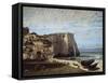 The Falaises D'Etretat Apres L'Orage-Gustave Courbet-Framed Stretched Canvas