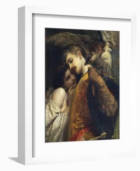 The Falconer, 1863-Tranquillo Cremona-Framed Giclee Print