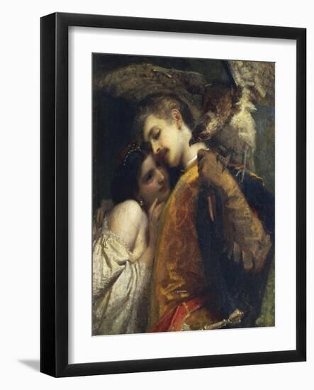 The Falconer, 1863-Tranquillo Cremona-Framed Giclee Print