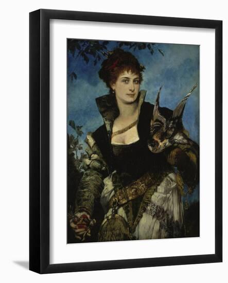 The Falconer, about 1880-Hans Makart-Framed Giclee Print