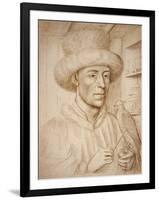 The Falconer), C.1445-47 (Drawing)-Petrus Christus-Framed Giclee Print