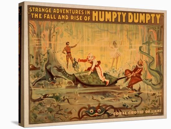 The fall and rise of Humpty Dumpty Theatre Poster-Lantern Press-Stretched Canvas