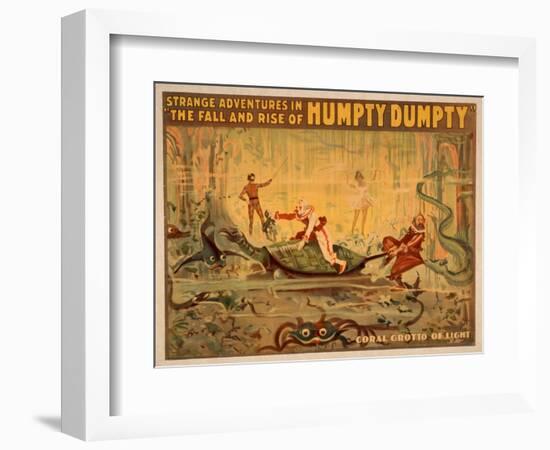 The fall and rise of Humpty Dumpty Theatre Poster-Lantern Press-Framed Art Print