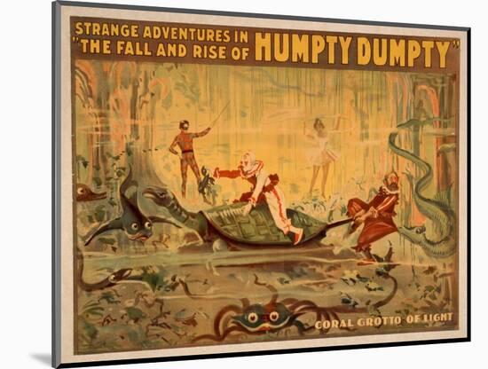 The fall and rise of Humpty Dumpty Theatre Poster-Lantern Press-Mounted Art Print