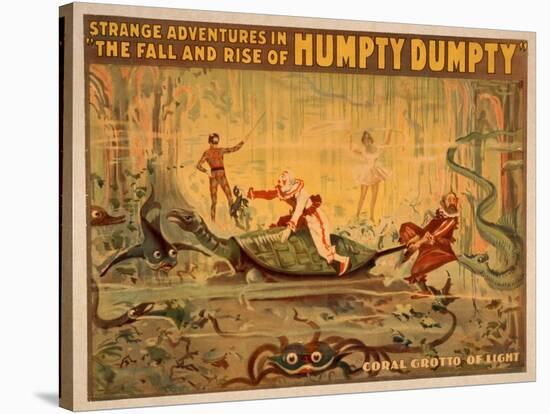 The fall and rise of Humpty Dumpty Theatre Poster-Lantern Press-Stretched Canvas