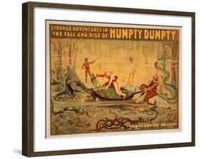 The fall and rise of Humpty Dumpty Theatre Poster-Lantern Press-Framed Art Print