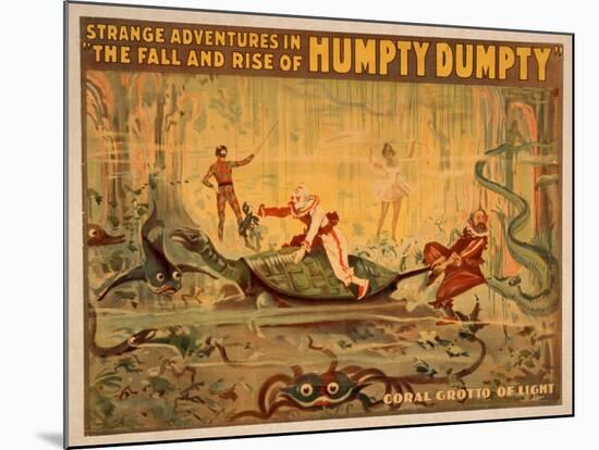 The fall and rise of Humpty Dumpty Theatre Poster-Lantern Press-Mounted Art Print