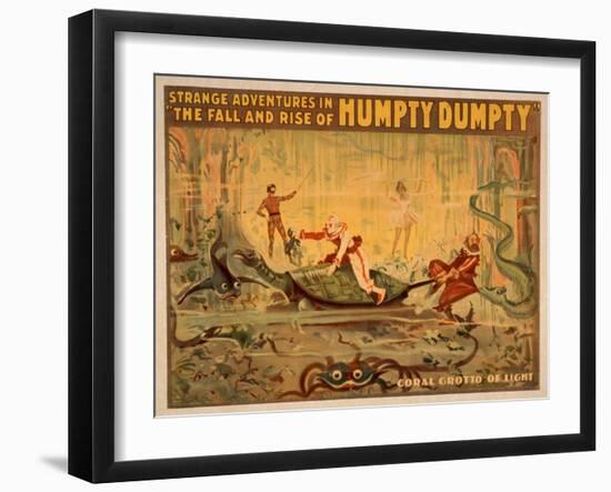 The fall and rise of Humpty Dumpty Theatre Poster-Lantern Press-Framed Art Print