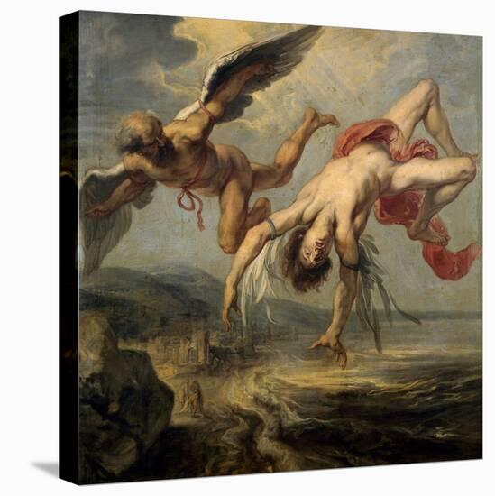 The Fall of Icarus, 1636-1637-Jacob Peter Gowy-Stretched Canvas