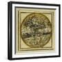 The Fall of Icarus - Design for a Pendant or Hat Badge, C.1532-43-Hans Holbein the Younger-Framed Giclee Print