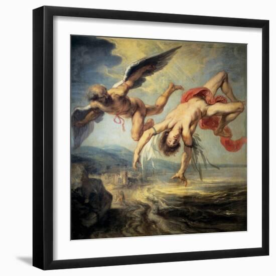 The fall of Icarus (detail) - 1636-Jacob Peter Gowy-Framed Giclee Print