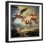 The fall of Icarus (detail) - 1636-Jacob Peter Gowy-Framed Giclee Print