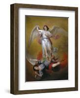 The Fall of Lucifer, 1840-Antonio Maria Esquivel-Framed Giclee Print