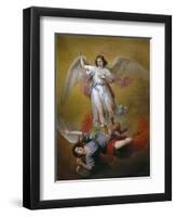 The Fall of Lucifer, 1840-Antonio Maria Esquivel-Framed Giclee Print