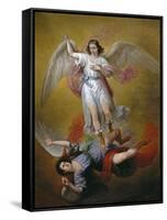 The Fall of Lucifer, 1840-Antonio Maria Esquivel-Framed Stretched Canvas
